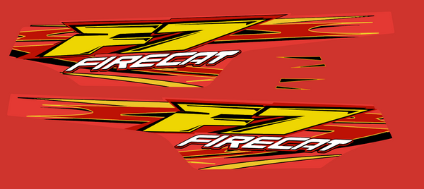 2003 Arctic Cat F7 Red Main Hood Decals