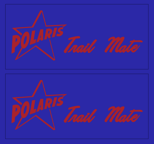 1968 Polaris Trail Mate Cutter Decals