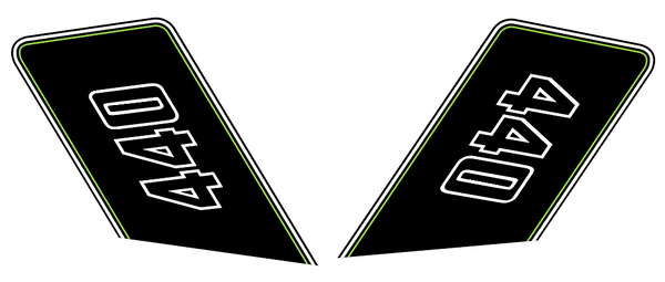 1973 Arctic Cat 440 EXT Top Hood Decals