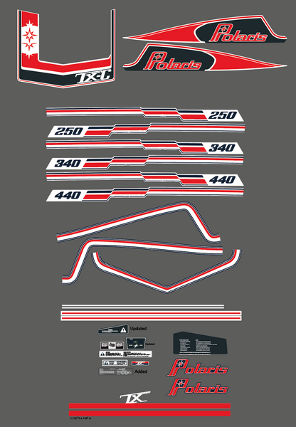 1979 Polaris TX-C Decal Kit