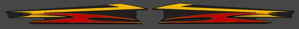 2003 Arctic Cat F7 Black Lower Panels Decals