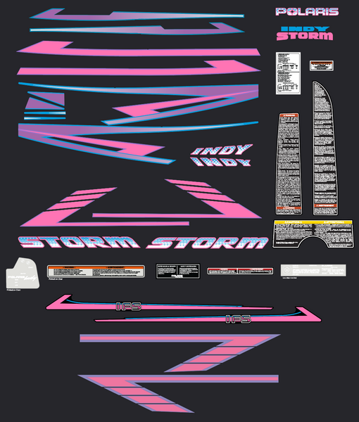 Polaris 1994 Indy Storm Decal Kit