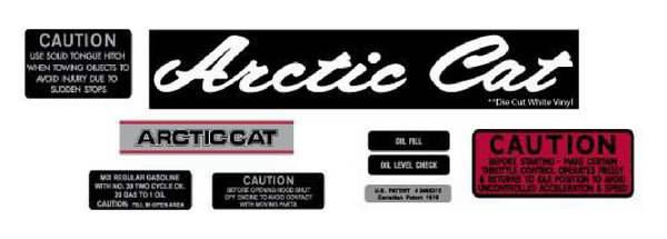 1972 Arctic Cat Puma Small Assorted Decals
