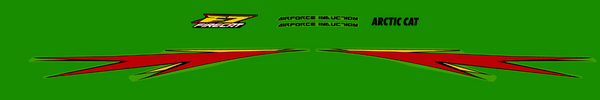 2003 Arctic Cat F7 Green Decal Nose Kit