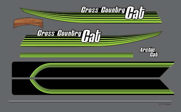 1976 Cross Country Cat Hood & Tunnel Decals
