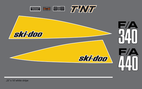 1975 Ski Doo F/A TNT Decal Set