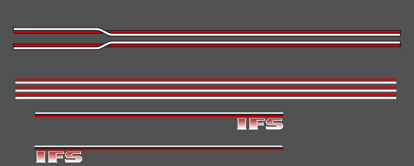 1992 Polaris RXL Red Trailing Arm & Bumper Decals