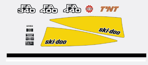 1974 Ski Doo F/A TNT Decal Set