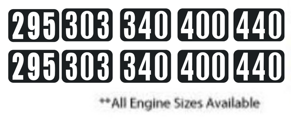 1973 Arctic Cat Panther Assorted Engine Size Decals