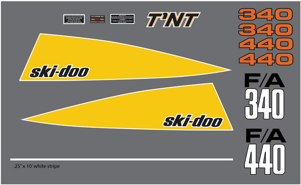 1975 Ski Doo F/A TNT Decal Set