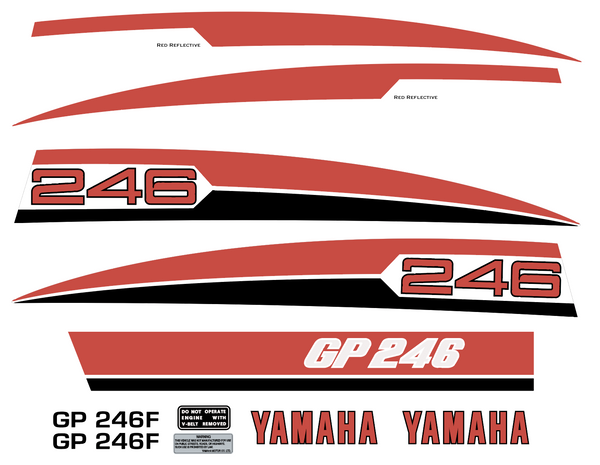 YAMAHA 1974 GP 246F Hood Decals