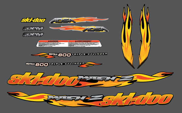 2003 Ski-Doo Mach Z Hood & Trailing Arm Decals