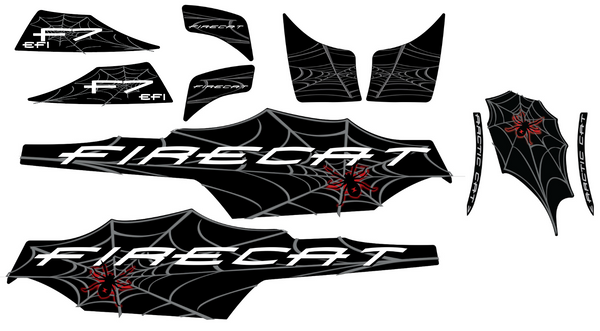2005 Arctic Cat Fire Cat Black Widow Sno Pro F7 EFI Decals