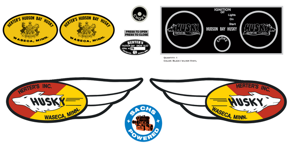1971 Herter's Husky Decal Kit (Larger Dash)
