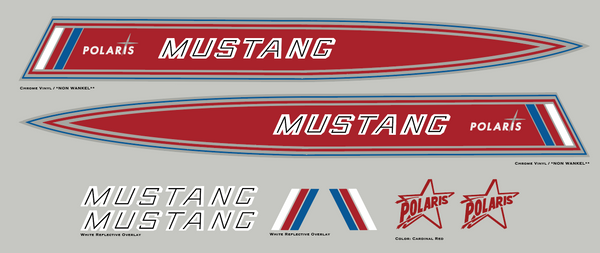 1970 Polaris Mustang Hood Decals