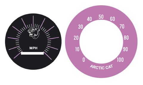 1972 Arctic Cat Speedometer Gauge Decal