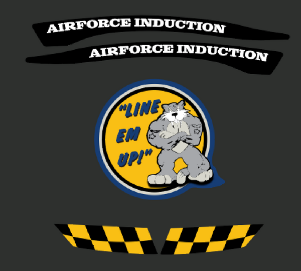 2004 Arctic Cat Firecat Fighter Pilot Edition Hood Scoop Decals (Black Edition)