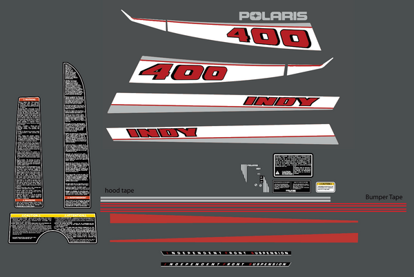 1990 Polaris Indy 400 Decal Kit