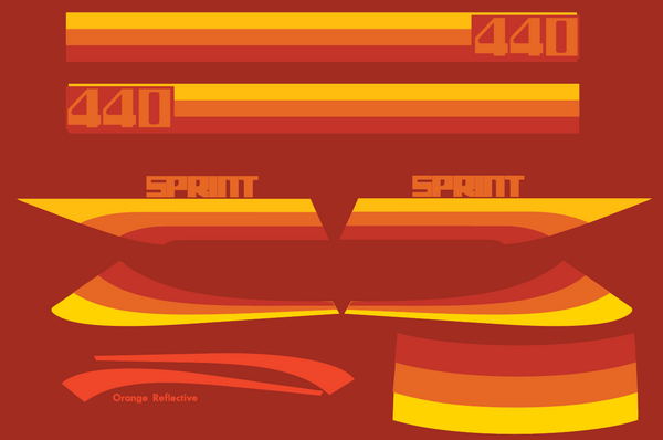 Bolens 1972 Sprint 440 Decals (Color Option 2)