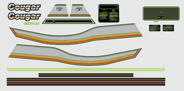 1987 Arctic Cat Cougar Decal Kit