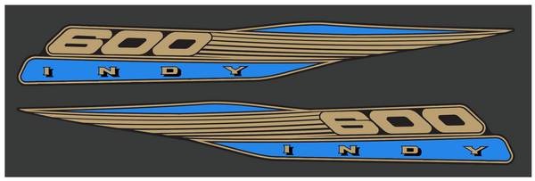 1986 Polaris Indy 600 Standard Model Hood Decals