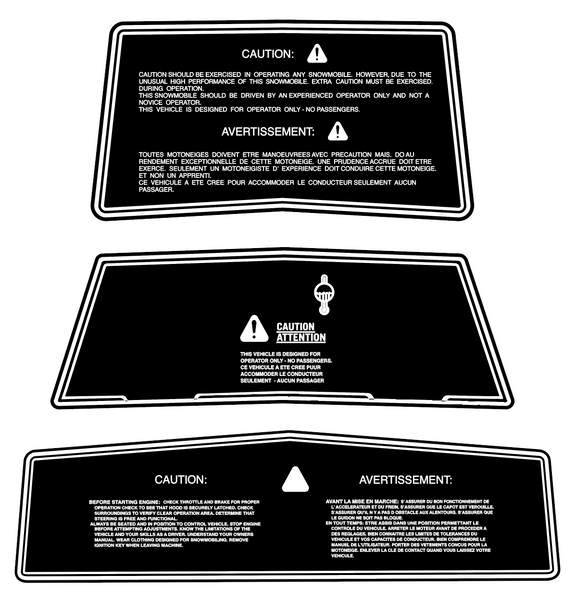 Polaris 1987 400 Indy Edition Dash Decals