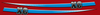 1991 Polaris 400 Indy XC Blue XC Stripe Hood Decals