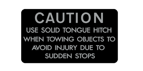 1970-74 Arctic Cat Caution Solid Hitch Decal