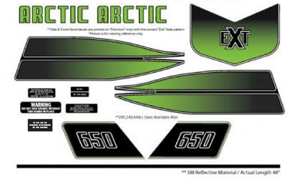 1973 Arctic Cat EXT Decal Set