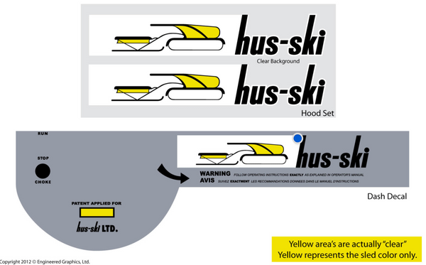 1963 - 65 Hus-Ski Decal Set