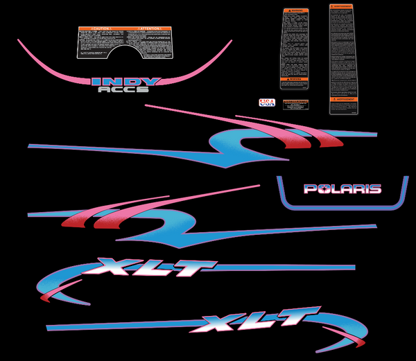 1997 Polaris XLT Indy Decal Kit
