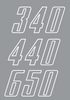 1974 Arctic Cat Sno Pro Engine Model Decals