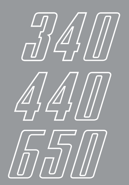 1974 Arctic Cat Sno Pro Engine Model Decals