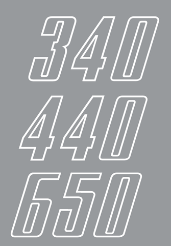 1974 Arctic Cat Sno Pro Engine Model Decals