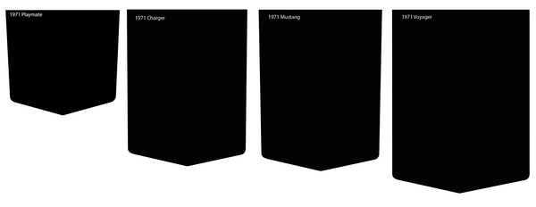 1971 Polaris Matte Black Top Of Hood Decals