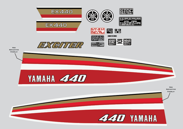 1977 Yamaha Exciter 440 Decal Kit