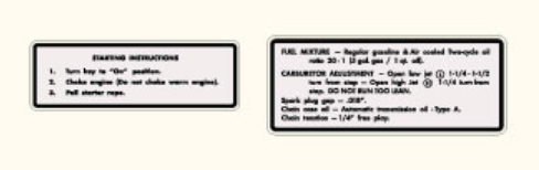 Trade Winds Tiger Snowmobile Instructions Decals