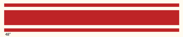 Trade Winds Tiger Snowmobile Wide Red Hood Stripe Decal