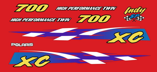 2000 Polaris XC SP 700 Hood Decals