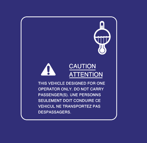 1980 Polaris Short Caution Decal