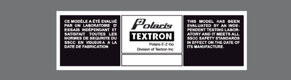 1980 Polaris Textron Decal