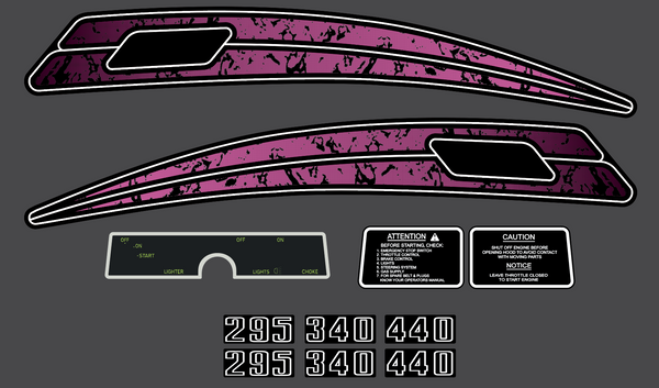 1974 Arctic Cat Panther Hood Decals