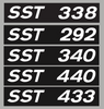 1972 Sno Jet SST Black Engine Model Decals