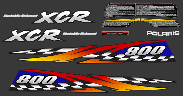 2001 Polaris XCR 800 Hood Decals