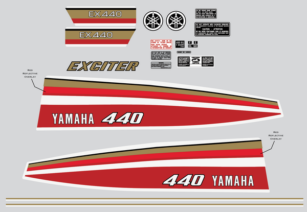 1977 Yamaha Exciter 440 Decal Kit