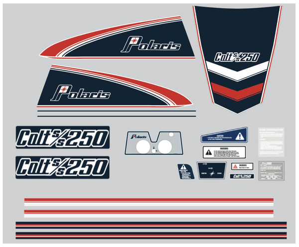 1977 Polaris Colt S/S 250 Decal Set