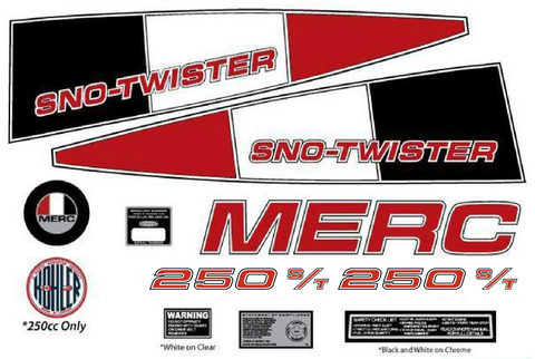 1976 Mercury Sno Twister Liquid Decal Set
