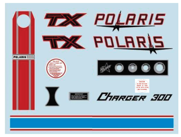 1971 Polaris TX Charger - Non Star Power - Decal Set