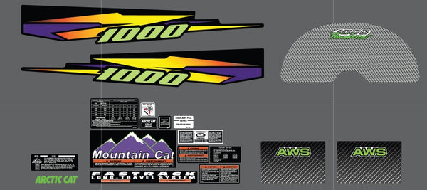 1998 Arctic Cat Thundercat Mountain Cat Assorted Decals