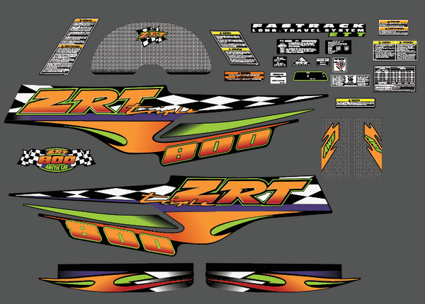1998 Arctic Cat ZRT 800 Decal Kit